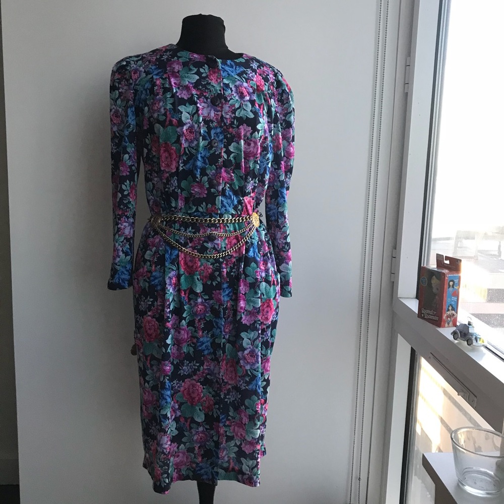 Vintage Button Up Floral Dress